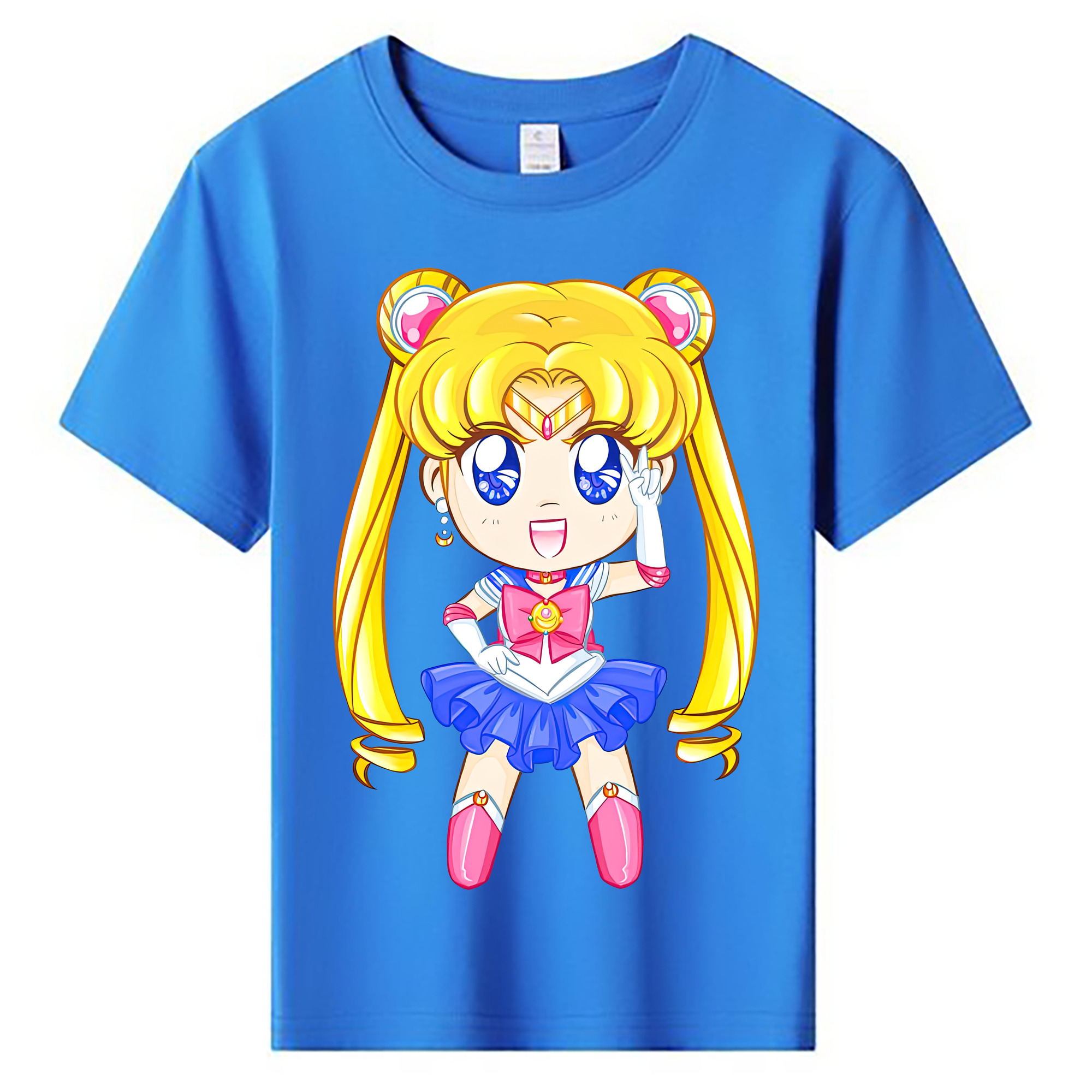 （画像用） 美少女戦士セーラームーン 月野 うさぎ つきの うさぎ Sailor Moon Tsukino Usagi 綿100％キッズTシャツ（フロントプリント）